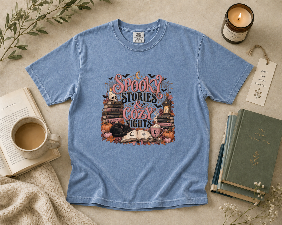 Spooky Stories & Cozy Nights T-Shirt