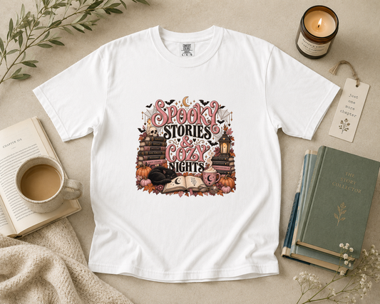 Spooky Stories & Cozy Nights T-Shirt