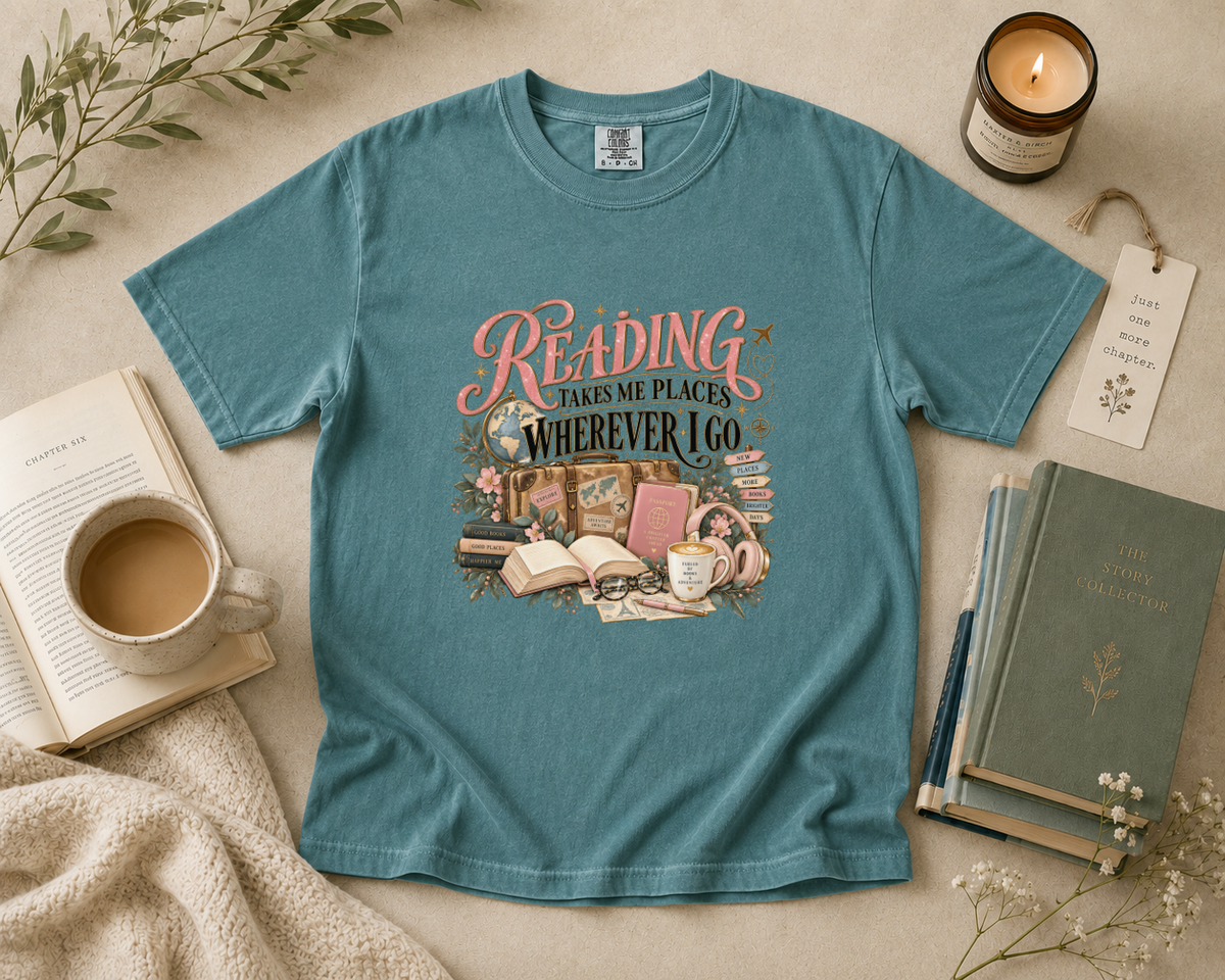 Reading Takes Me Places Wherever I Go T-Shirt