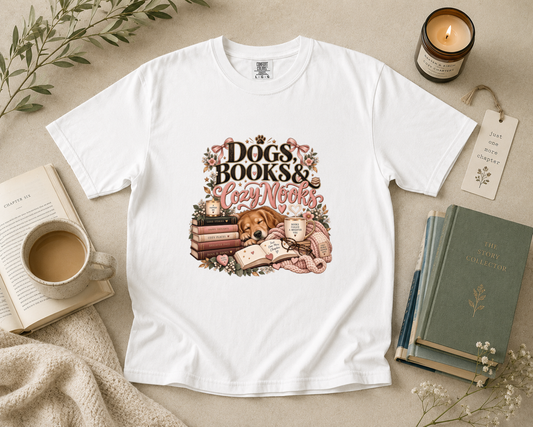 Dogs Books & Cozy Nooks T-Shirt