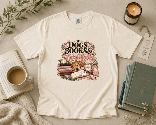 Dogs Books & Cozy Nooks T-Shirt