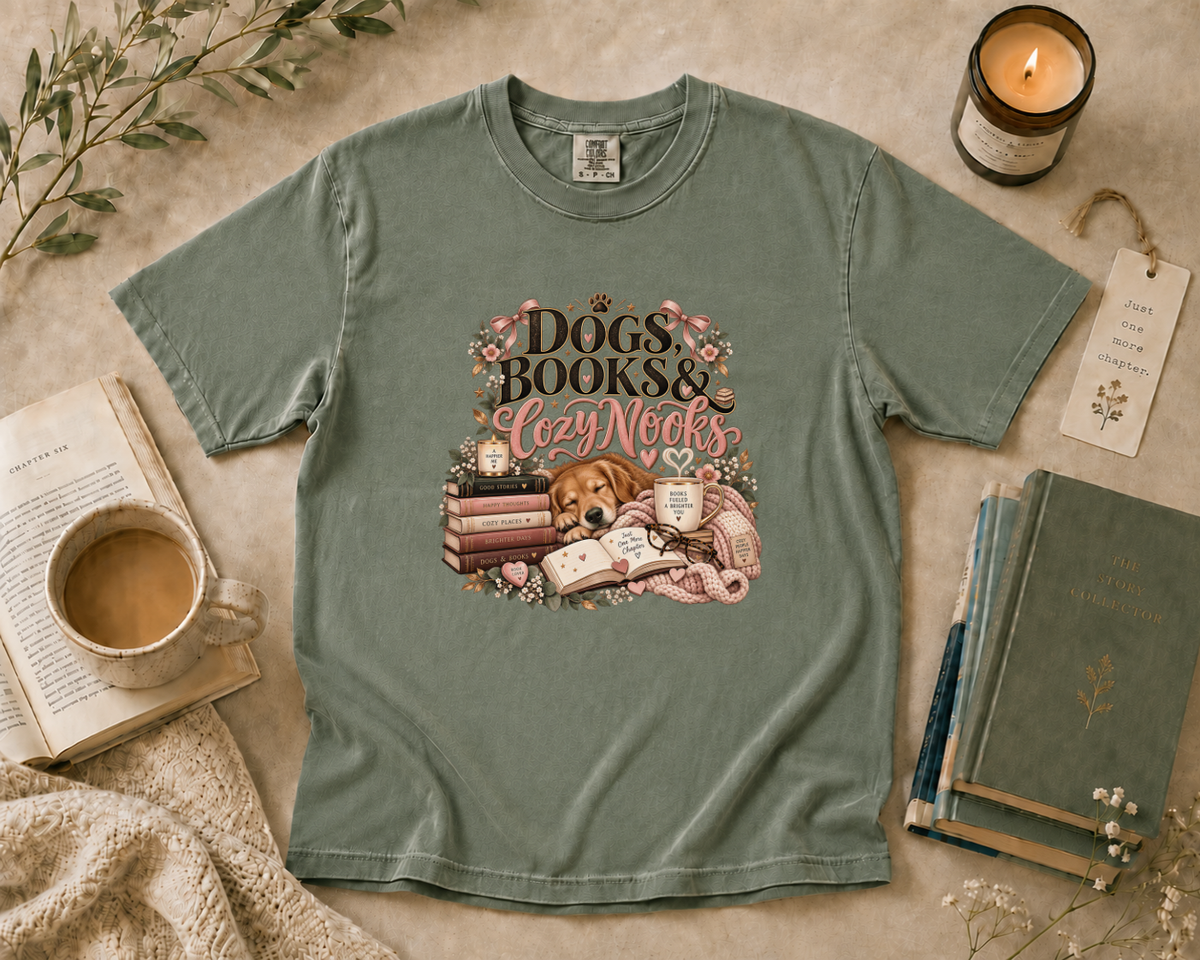 Dogs Books & Cozy Nooks T-Shirt