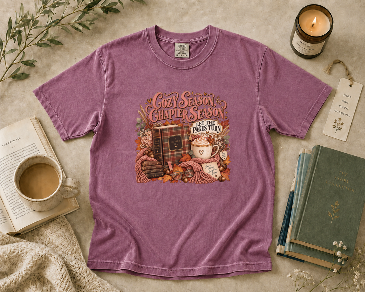 Cozy Season Chapter Season, Let the Pages Turn T-Shirt