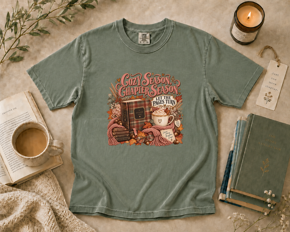 Cozy Season Chapter Season, Let the Pages Turn T-Shirt