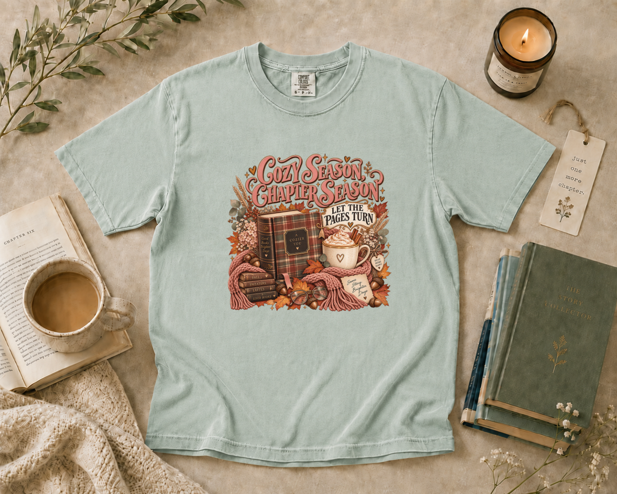 Cozy Season Chapter Season, Let the Pages Turn T-Shirt