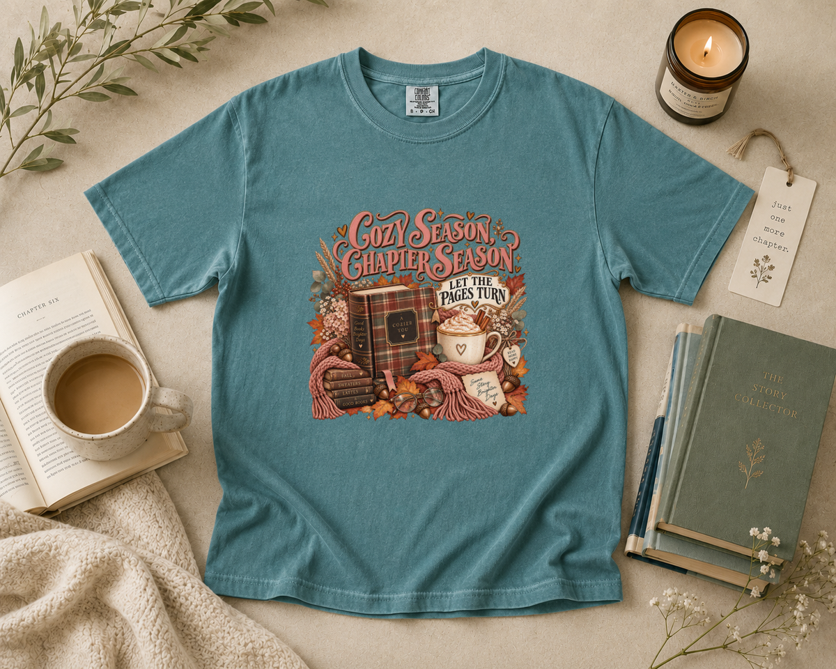 Cozy Season Chapter Season, Let the Pages Turn T-Shirt