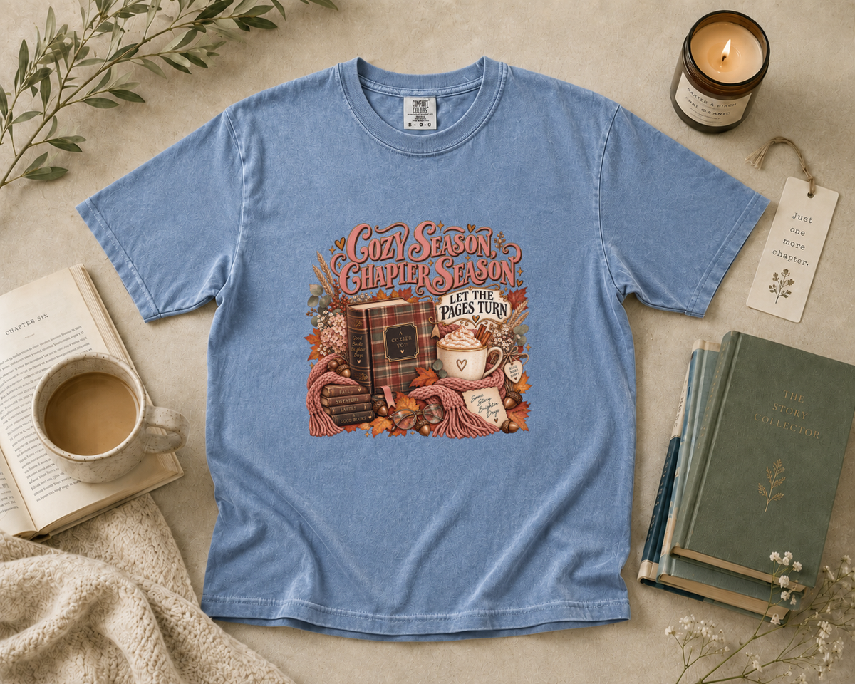Cozy Season Chapter Season, Let the Pages Turn T-Shirt